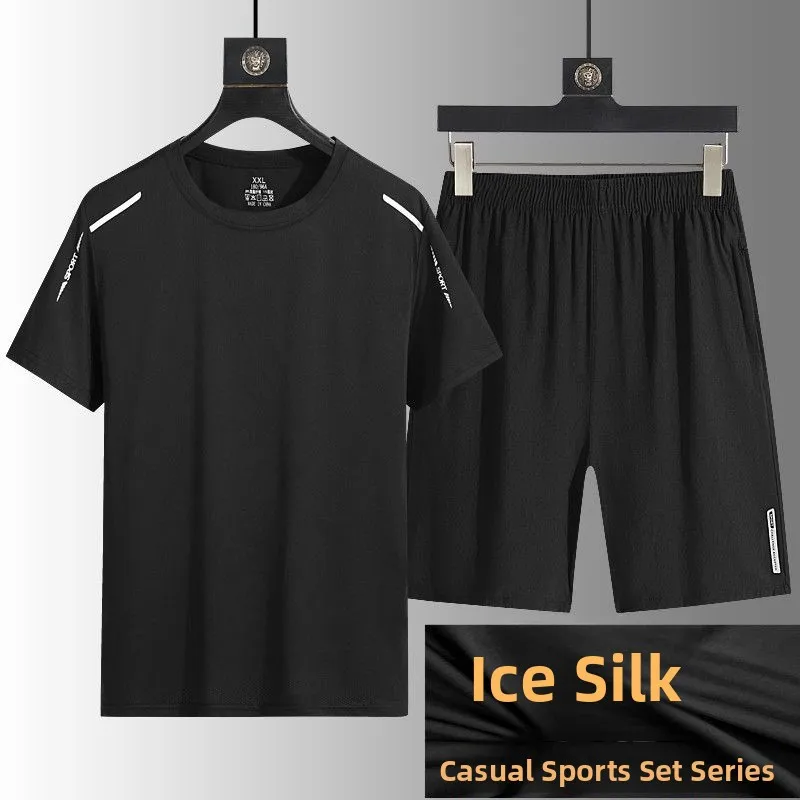 

Ice Silk Qui Dry Casual orts Мужская летняя спортивная одежда ort Sve Футболка из полиэстера Молодежная брендовая одежда Faion