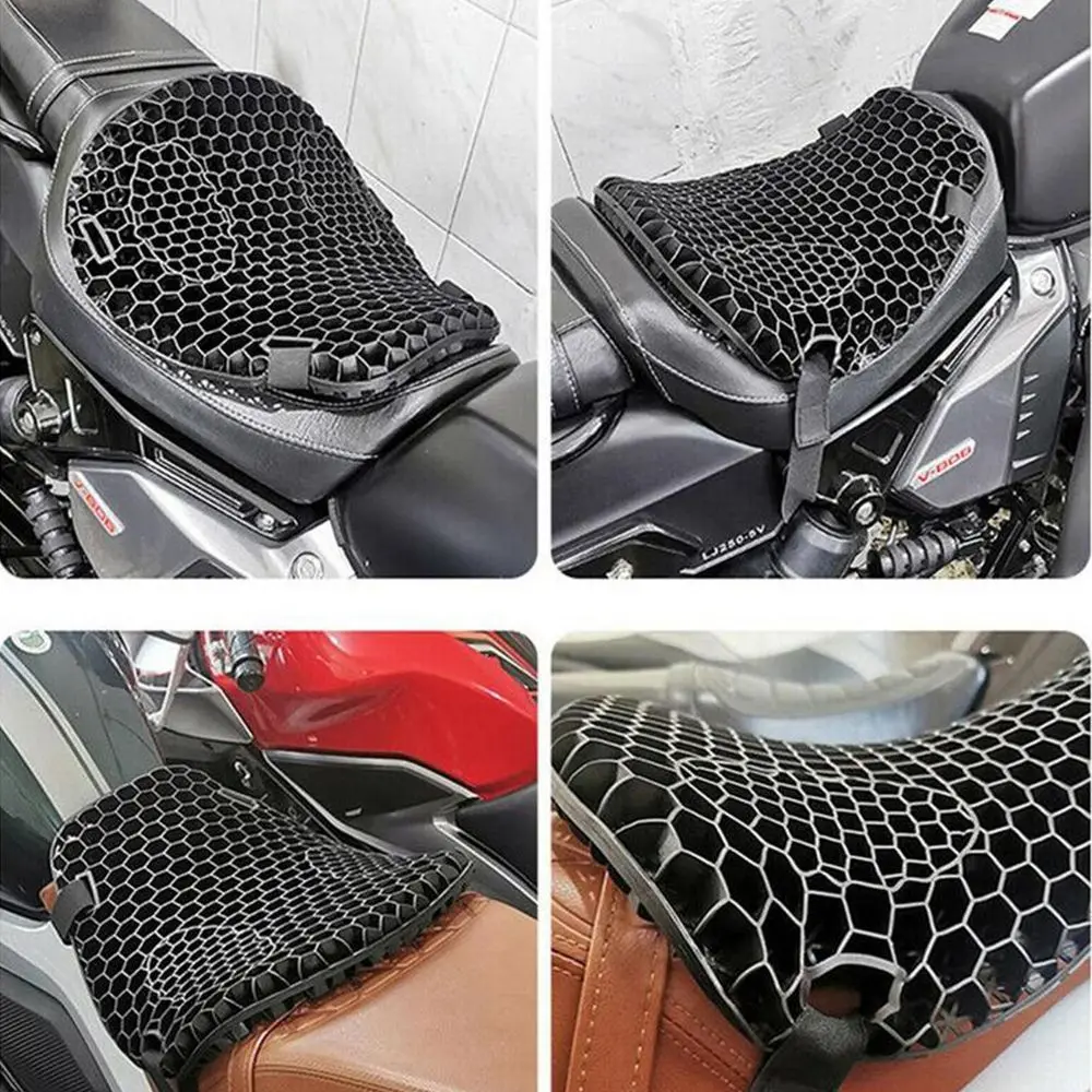 Pressure Relief Comfortable Anti Slip Motorcycle Seat Cushion Seat Cover Motorbike Accessories Gel Honeycomb