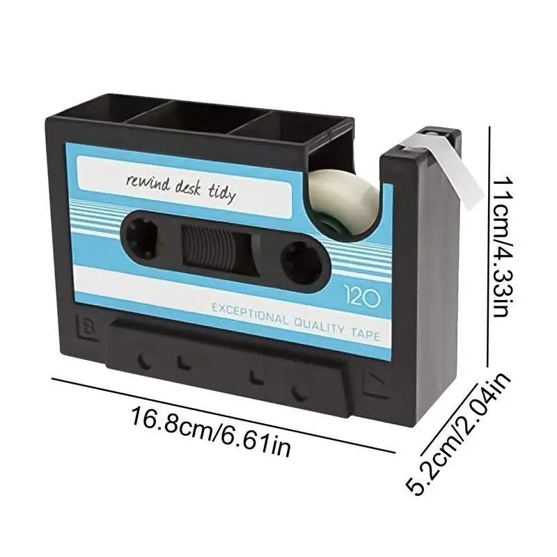 Настольный держатель для ручек, большая емкость, многофункциональный винтажный кассетный скотч, органайзер для станции, коробка для хранения художественных принадлежностей, канцелярские принадлежности