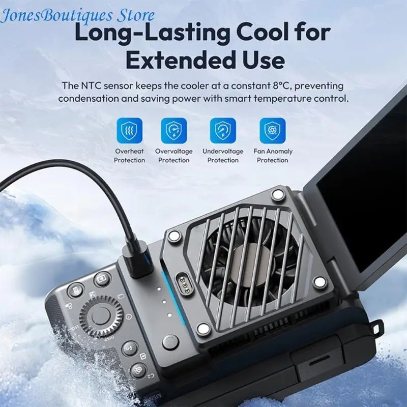 Semiconductor Camera Coolers Radiators Fan Camera Fast Heat Dissipation Low Noise W8KE