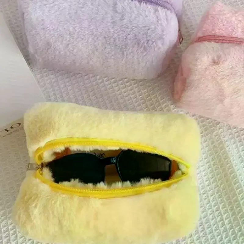 

Plush Makeup Bags For Women Soft Travel Cosmetic Bag Organizer Case Lady Girls Make Up Case