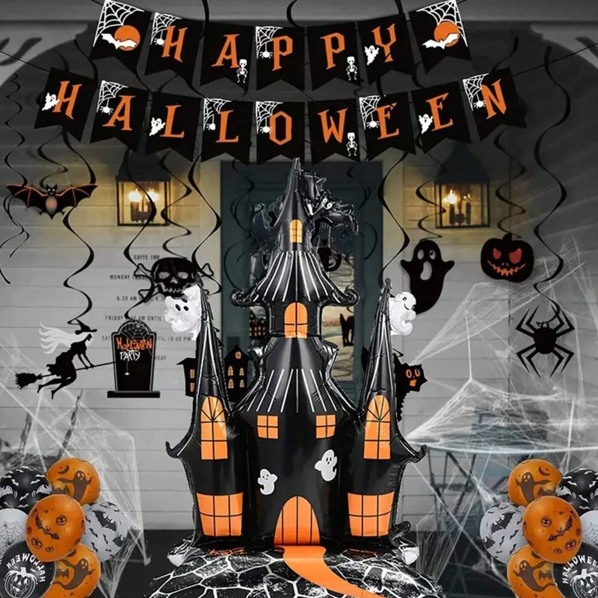 Cartoon Halloween Stil Aluminium Film Ballon Geist Kürbis Schädel Aluminium Film Ballon Halloween Trick Party Dekoration – Detail 5