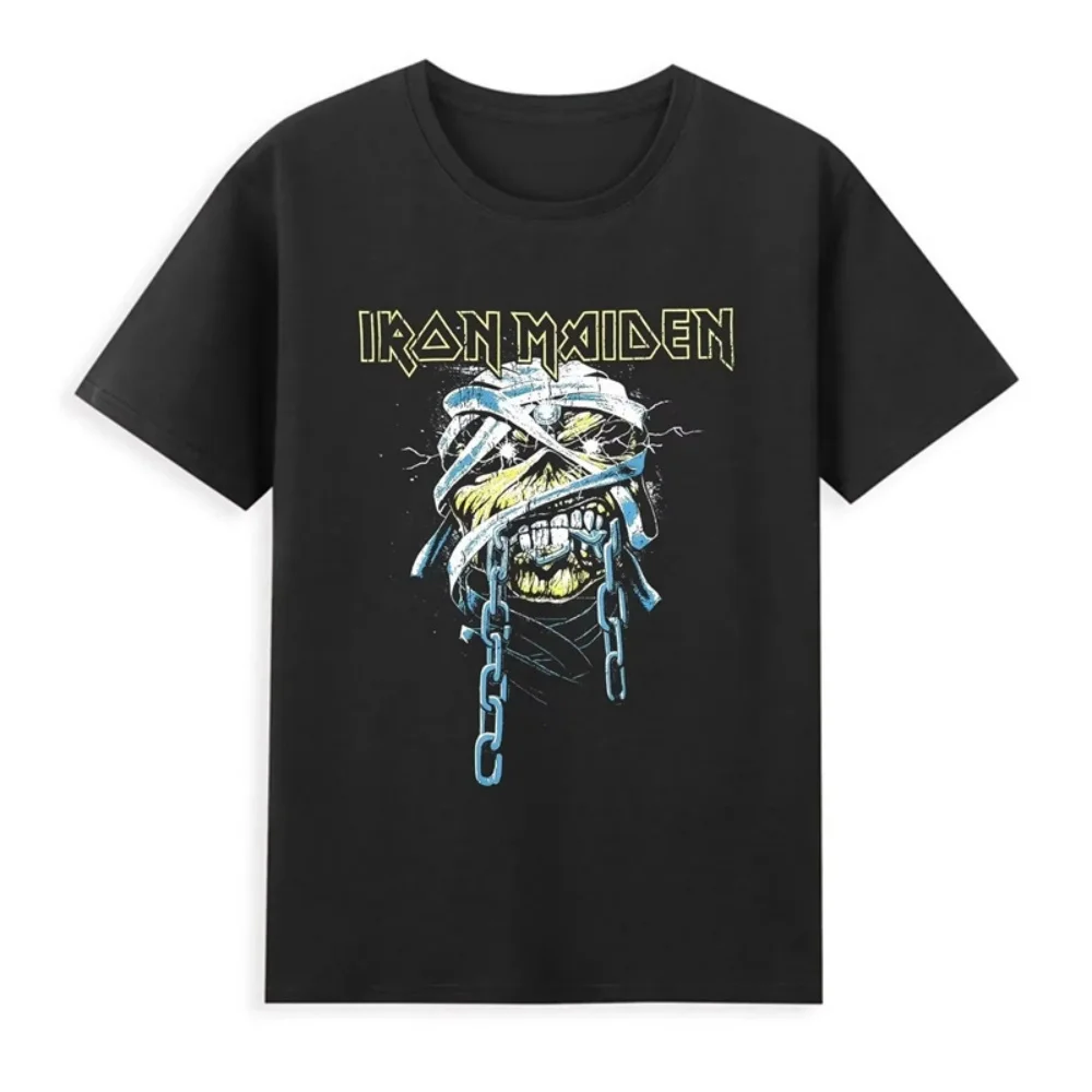 

Fashion Top Iron Maiden Somewhere in Time T-shirt Eddie Cyborg Vintage Rock Band T Shirt Unisex Oversized Cotton Tee Clothing