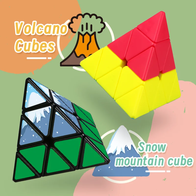 QiYi Snow Mountain Cube Volcano Cube Speed Cube Stickerless Professional Fidget Toys