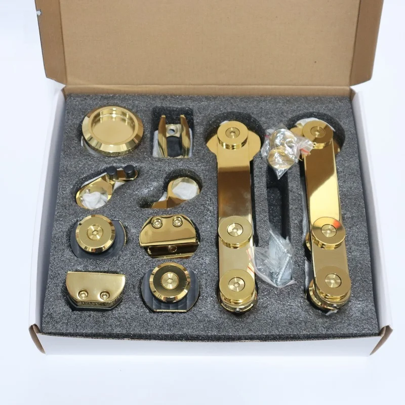 Glass Sliding Door Accessories Stainless Steel 304 Glass Sliding Barn Pocket Pivot Shower Door Hardware Kit