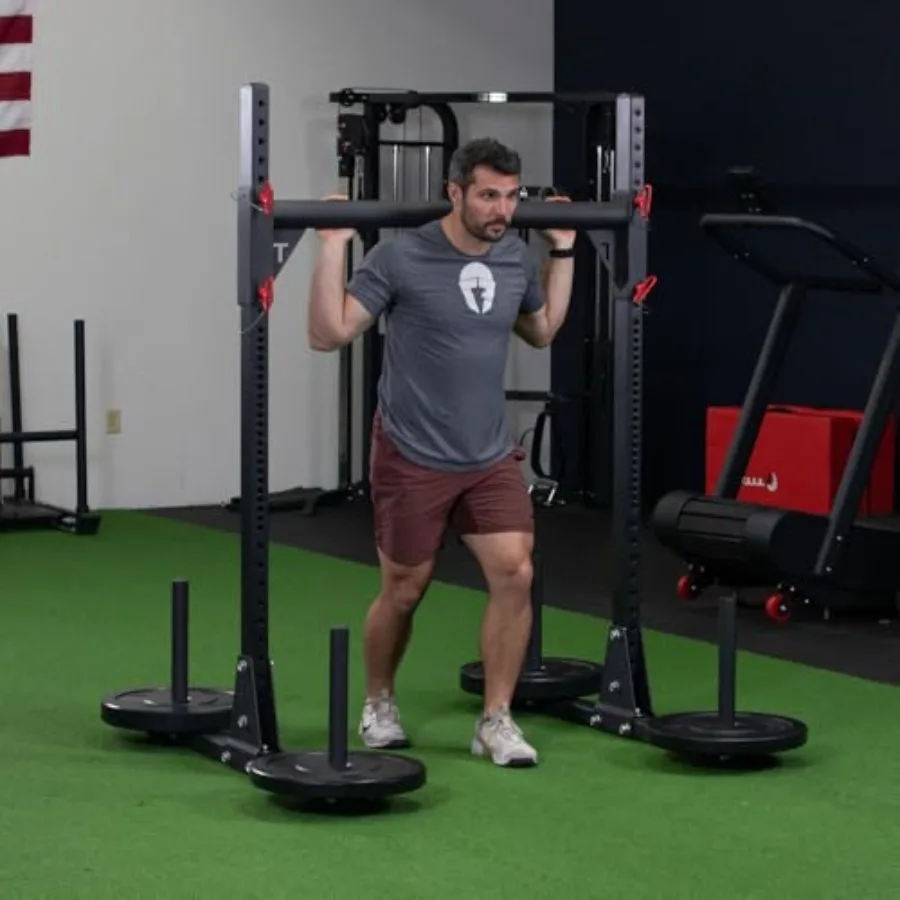 T-3 Series Short 72 Strongman Yoke 750 LB Ccity Multi-Functional Stand for Yoke Carry Squat Rack Push/Pull Sled Fat Bar Pull-Up