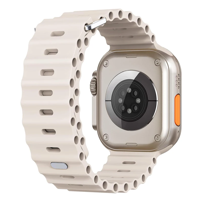 Ремешок Ocean для Apple Watch Ultra 2, ремешок 49 мм, 44 мм, 45 мм, 41 мм, 40 мм, 42 мм, 46 мм, силиконовый спортивный браслет iWatch Series 10 9 8 7 SE 6