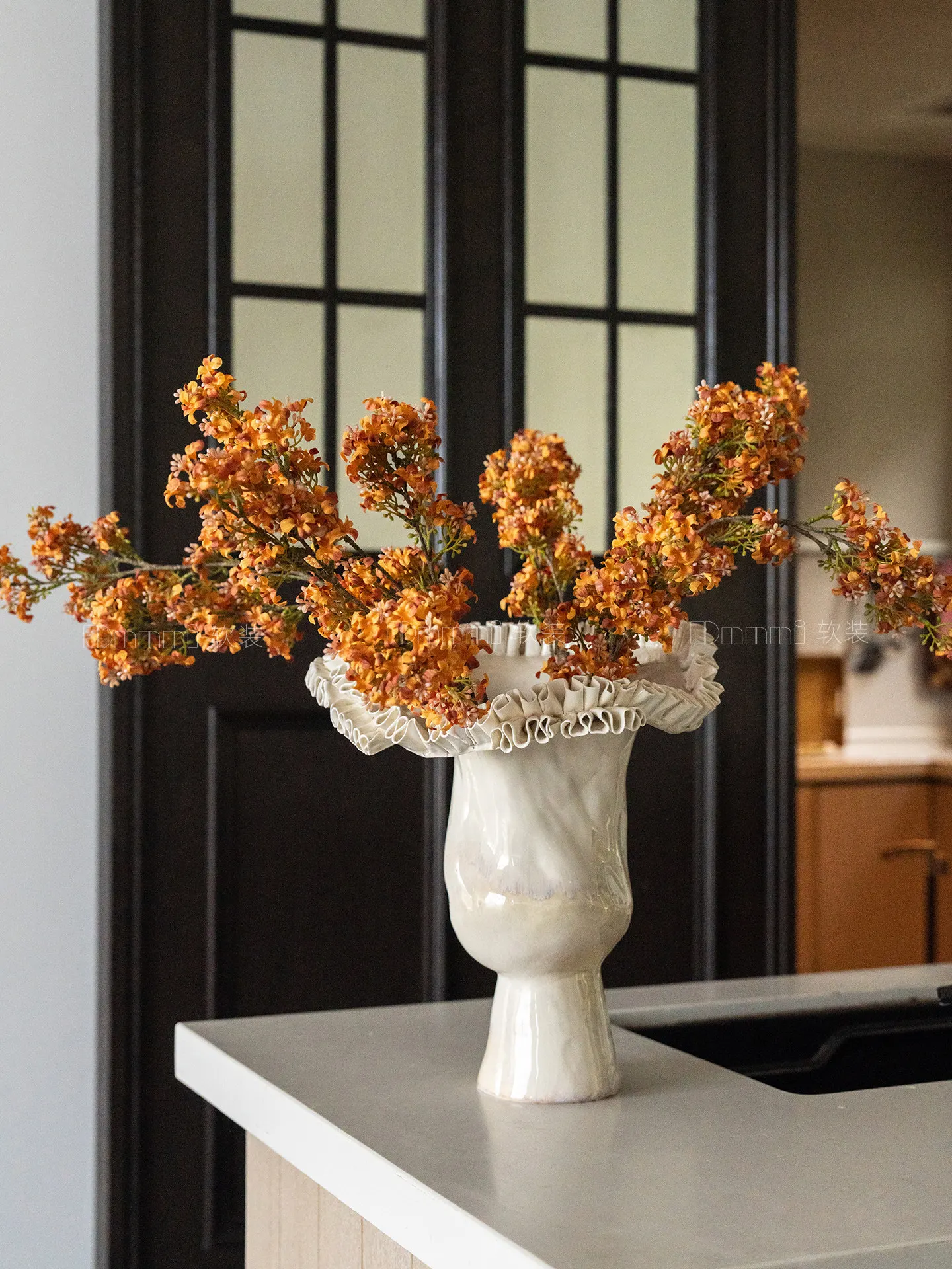 Handmade Mibai Nanfa Manor Literary Flower Apparatus Living Room Hotel High-end Ornament