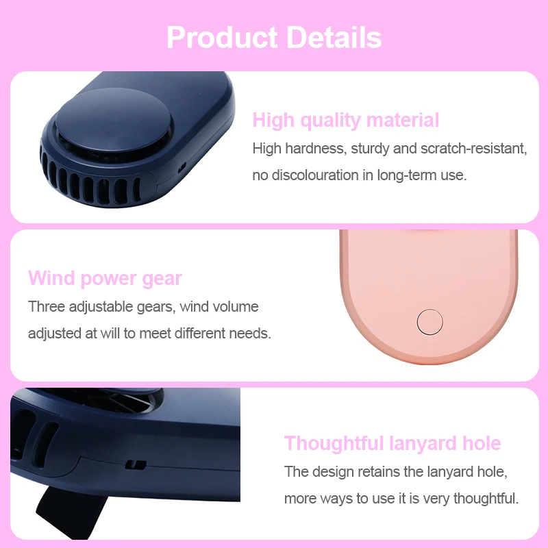 Massa Groothandel USB Oplaadbare Mini Koeler Fan Draagbare Droger met DIY Leuke Stickers voor Wimperverlenging Gereedschap voor Salon