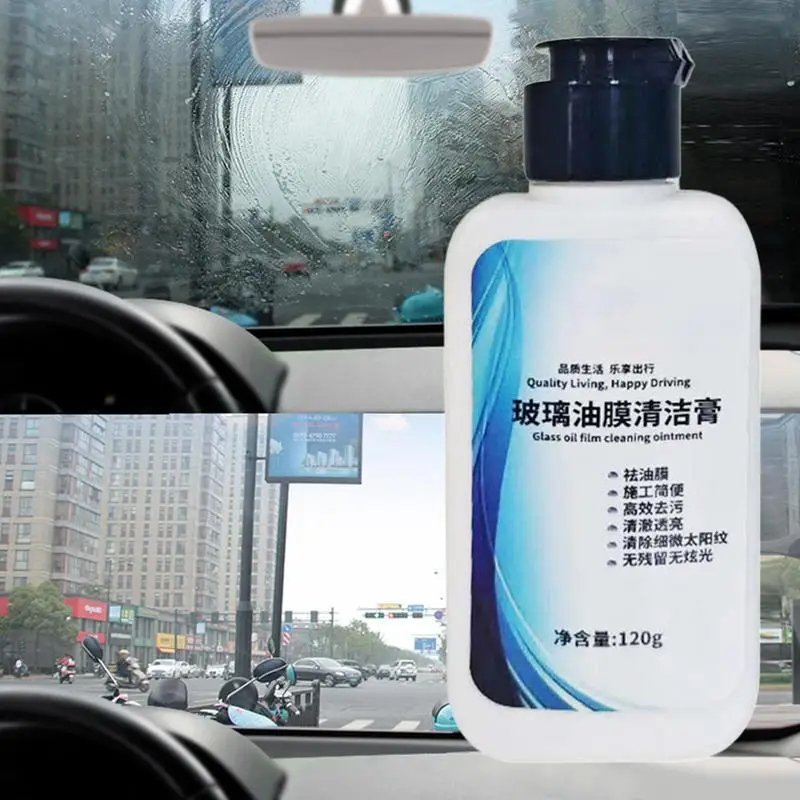 Car Glass Oil Film Cleaner Cleaning Paste Window Oil Film Cleaner Car Window Cleaner Stain Remover Car Detailing Oil Film