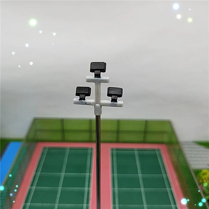 YSUN-8Pcs 3V LED ensemble de lampes miniatures modèle de réverbère pour Train Ho chemin de fer Table de sable Kit de scène d'éclairage de construction