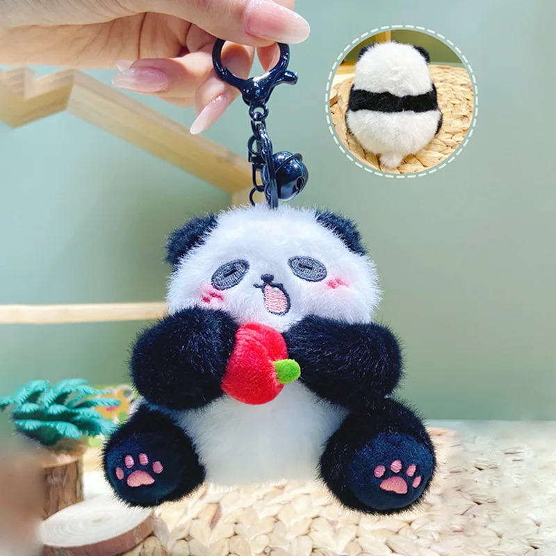 Stuffed Animals Plush Cartoon huahua panda plush pendant keychain Girl Heart Super Cute Keychain Brithday Gift for Best Friend