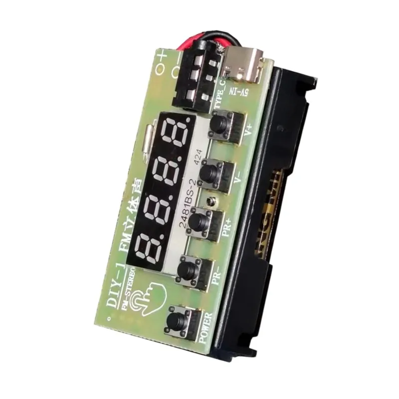 AA08-FM/AM/FM 87-108Mhz 2 Band Stereo Digital Tuning Headphone Radio Kit Medium Wave DIY Production Teaching Parts