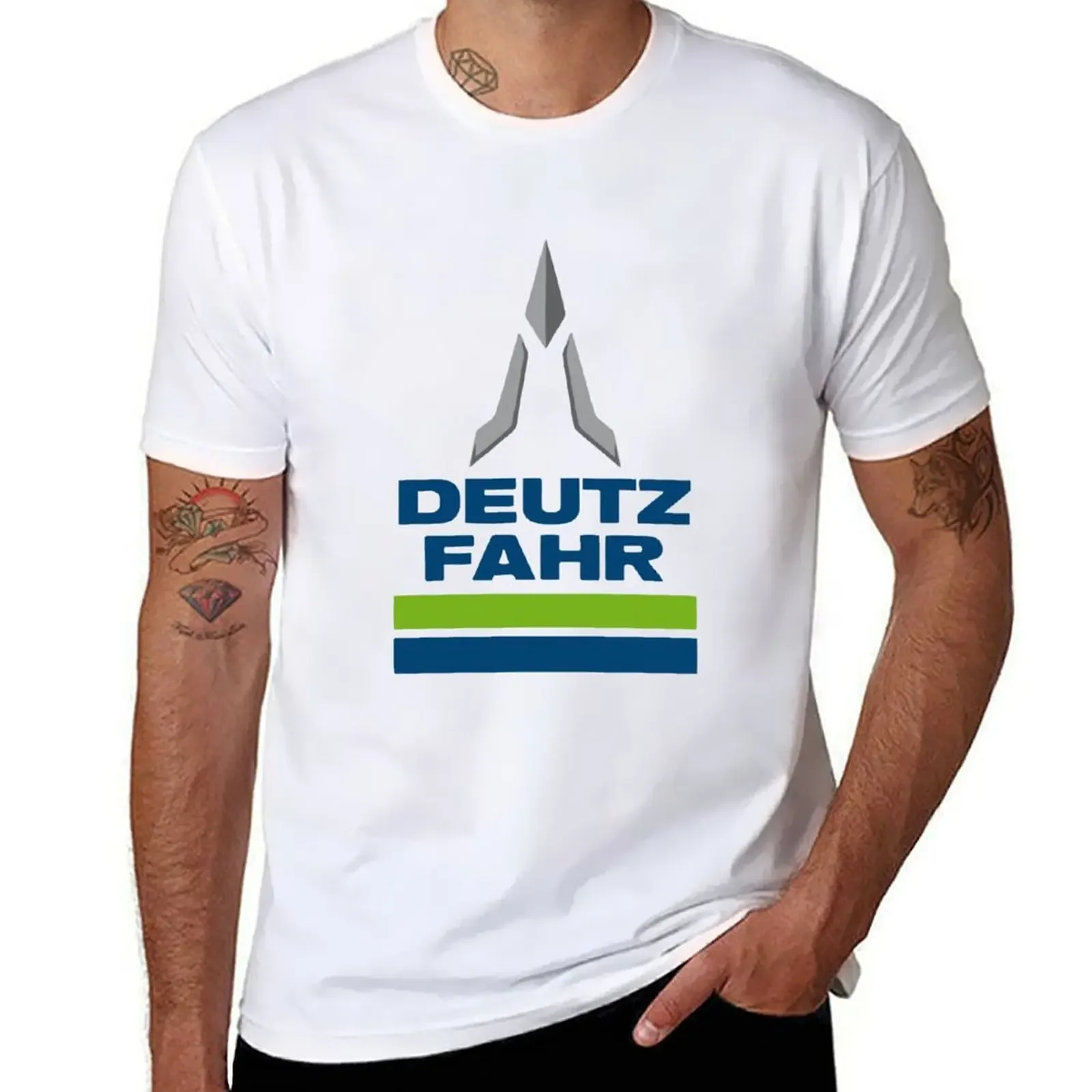 Began Deutz-Fahr Here T-shirt Customs Summer Clothes Cute Clothes Mens Graphic t-shirts Hip Hop heavyweight Round Collar style