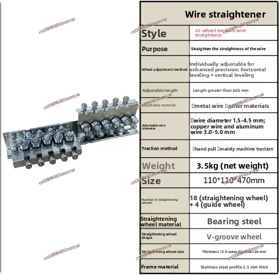 

Manual Wire Straightener and Cable Straightener Iron Copper Wire Straightening Wire Wheel Semi-automatic Straightener