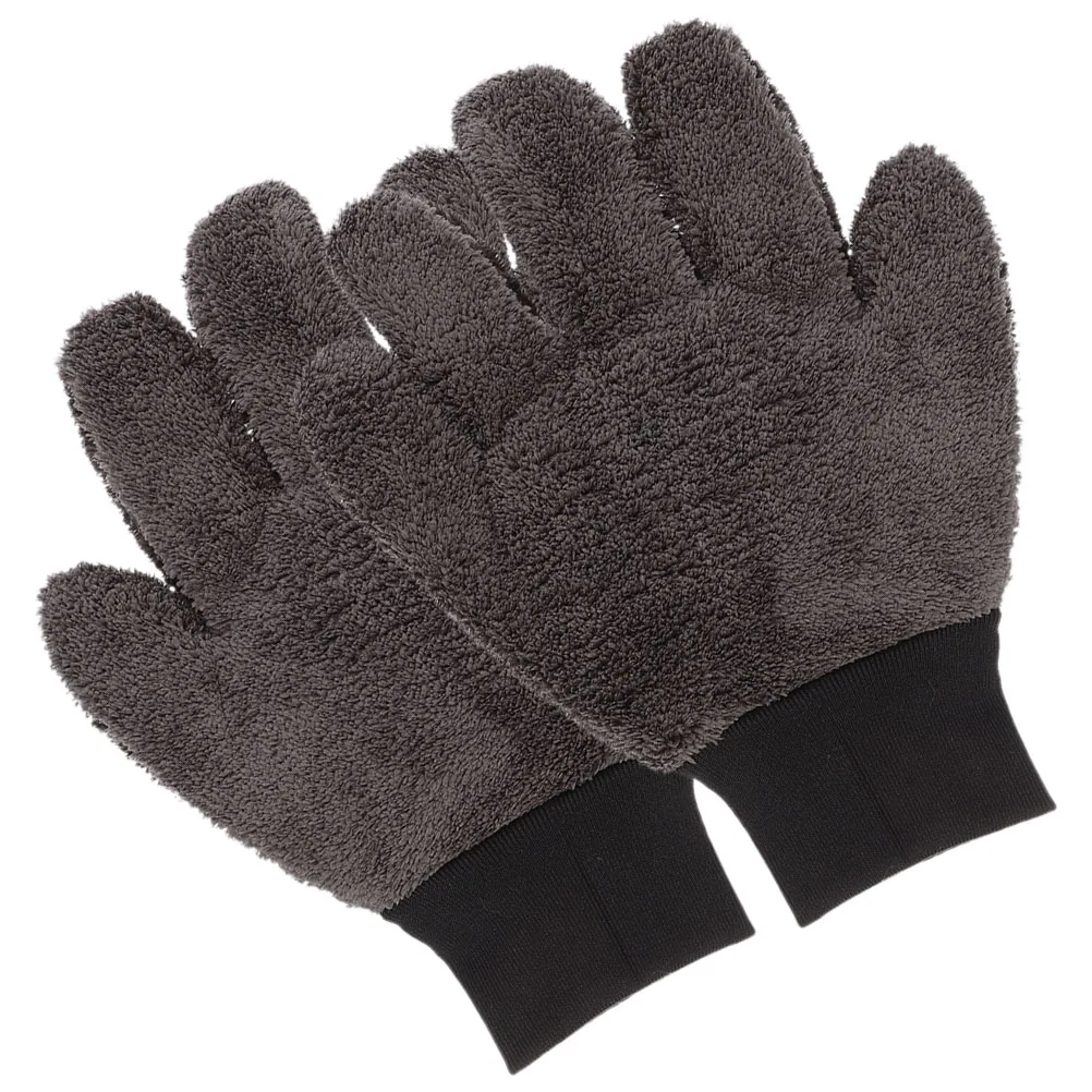 

Car Wash Thickened Coral Fleece Soft Scratch Free Dusting Gloves Cleaning Portable Hand Gloves For Cars Water Absorption Durable