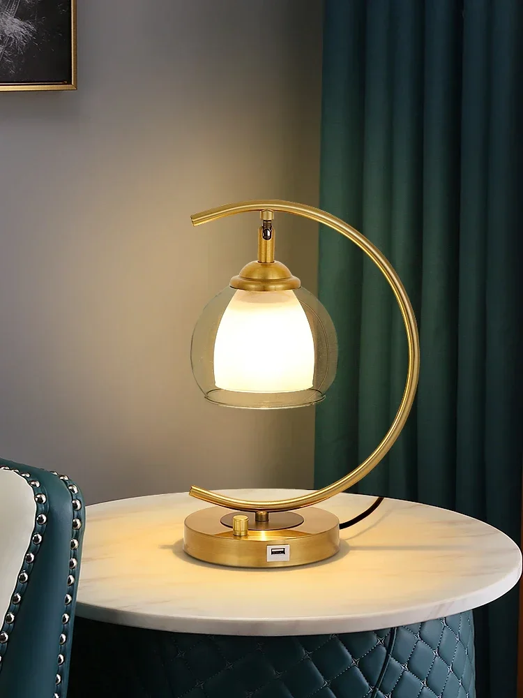 

Light luxury bedroom bedside led modern simple warm creative home study dimming wedding birthday gift desk lamp