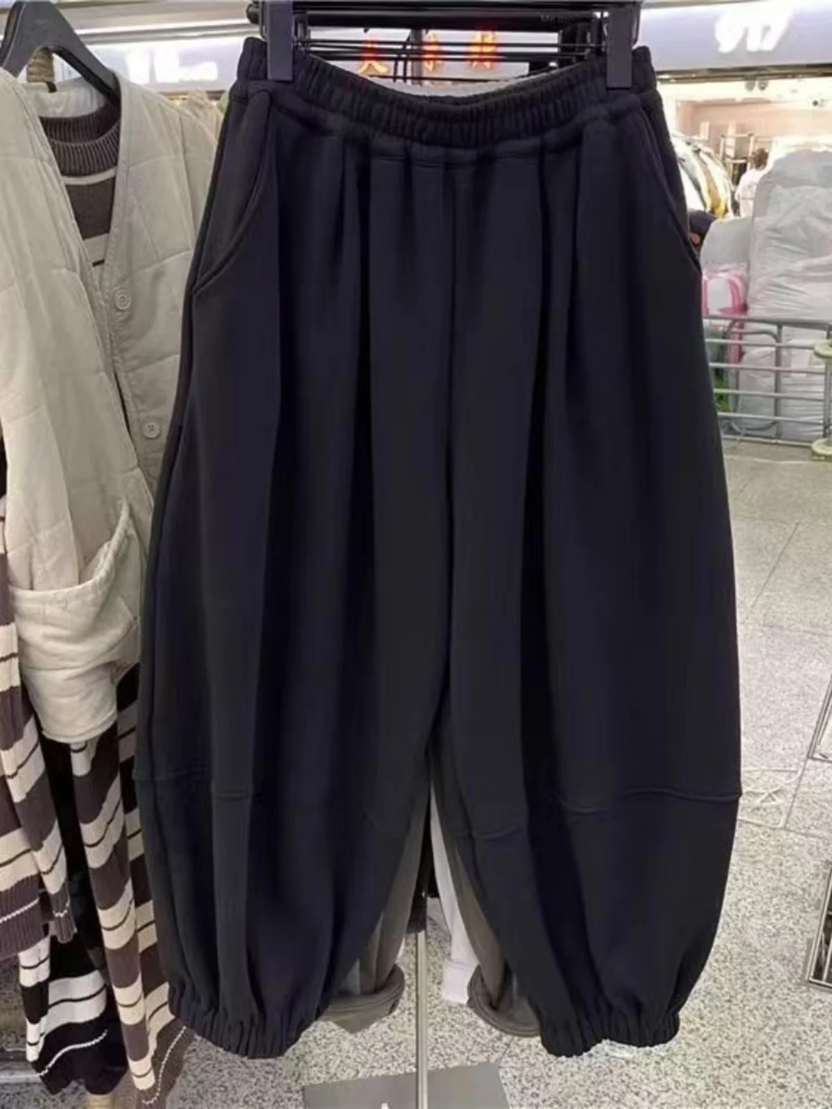 

Ретро Thiened Fce на подкладке, свободные повседневные брюки с девятью зубцами для мужчин, осенне-зимние прямые брюки с высокой талией для отдыха