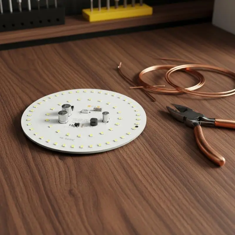 Driver‑Free AC220V Square Round LED Panel Chip Board 1Pcs 15W‑60W PCB Board For Ceiling Lamp Home Indoor Lighting Light Source