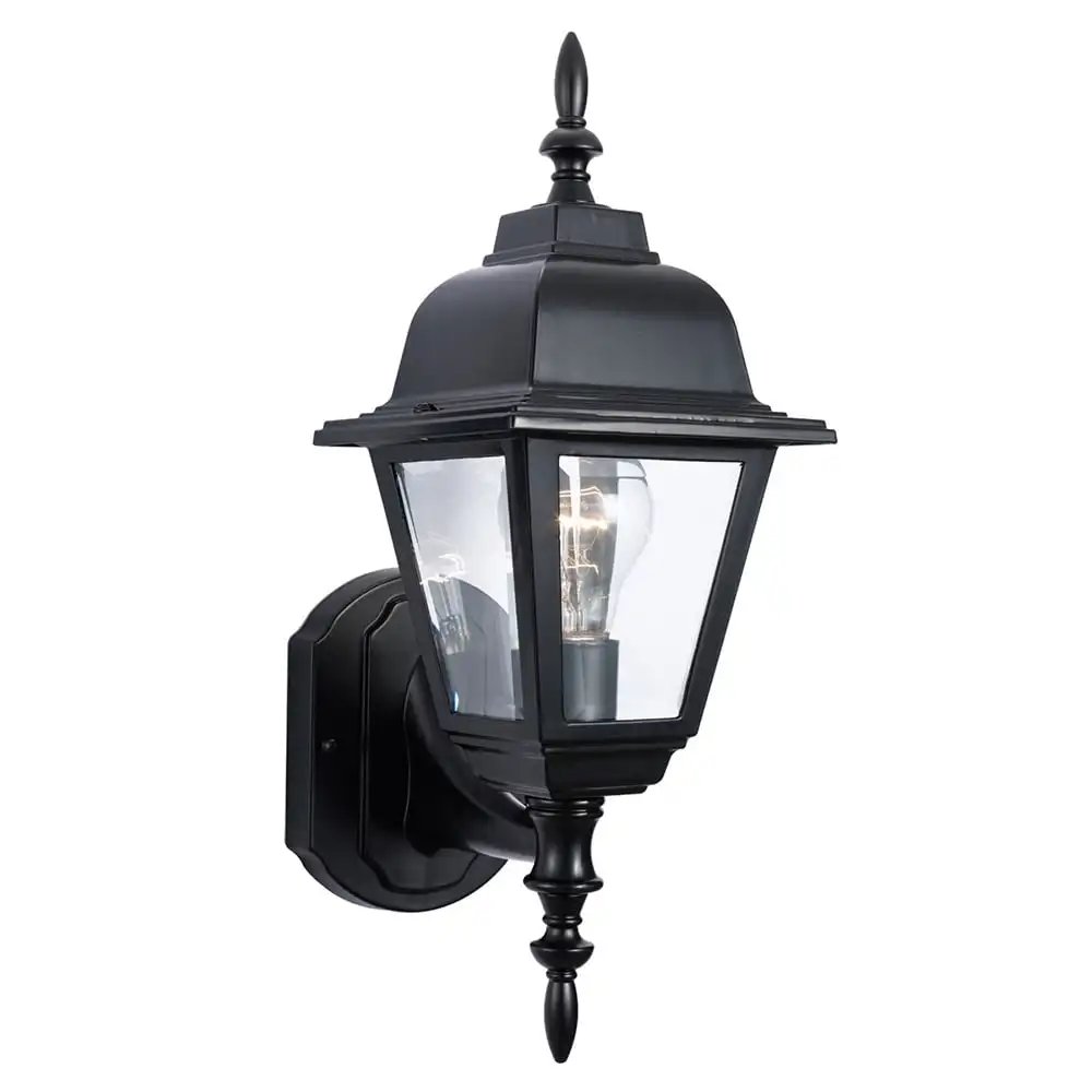 

1-Light Outdoor Wall Light with Clear Glass, Wet Rated for Porch, Patio, and Garage