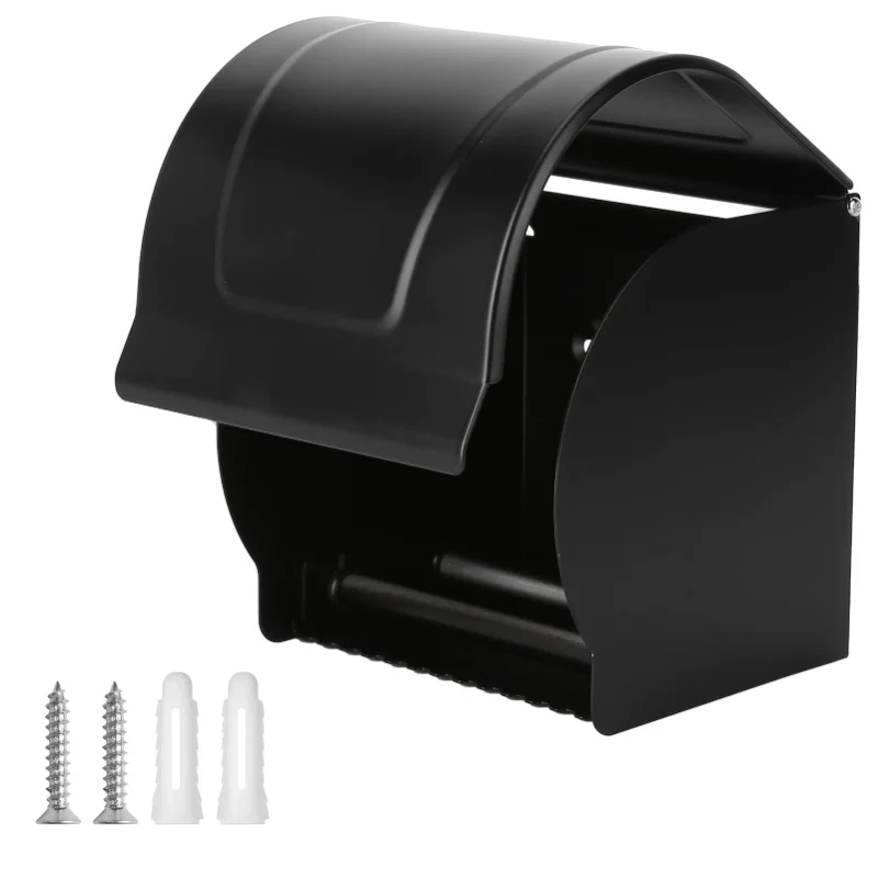 

Tissue Holder Wall Mounted Space Aluminum Waterproof Tissue Box Paper Towel Shelf Holder