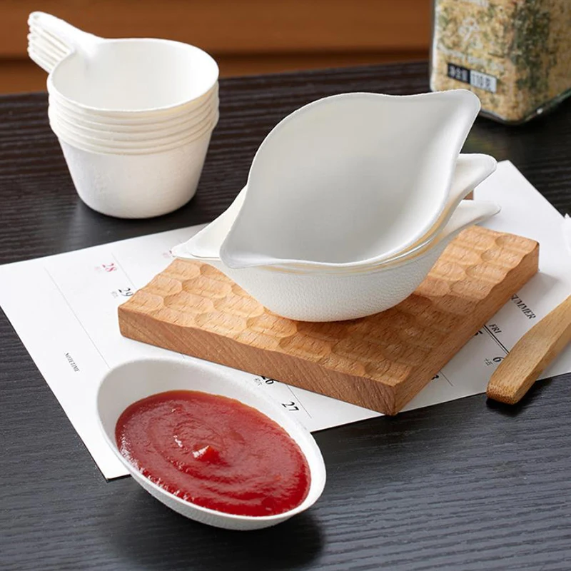 50 Pcs Dessert Plate High-quality Trays Serving Home Plates Water Drop Disposable Fruit Dinner Dishes Paper