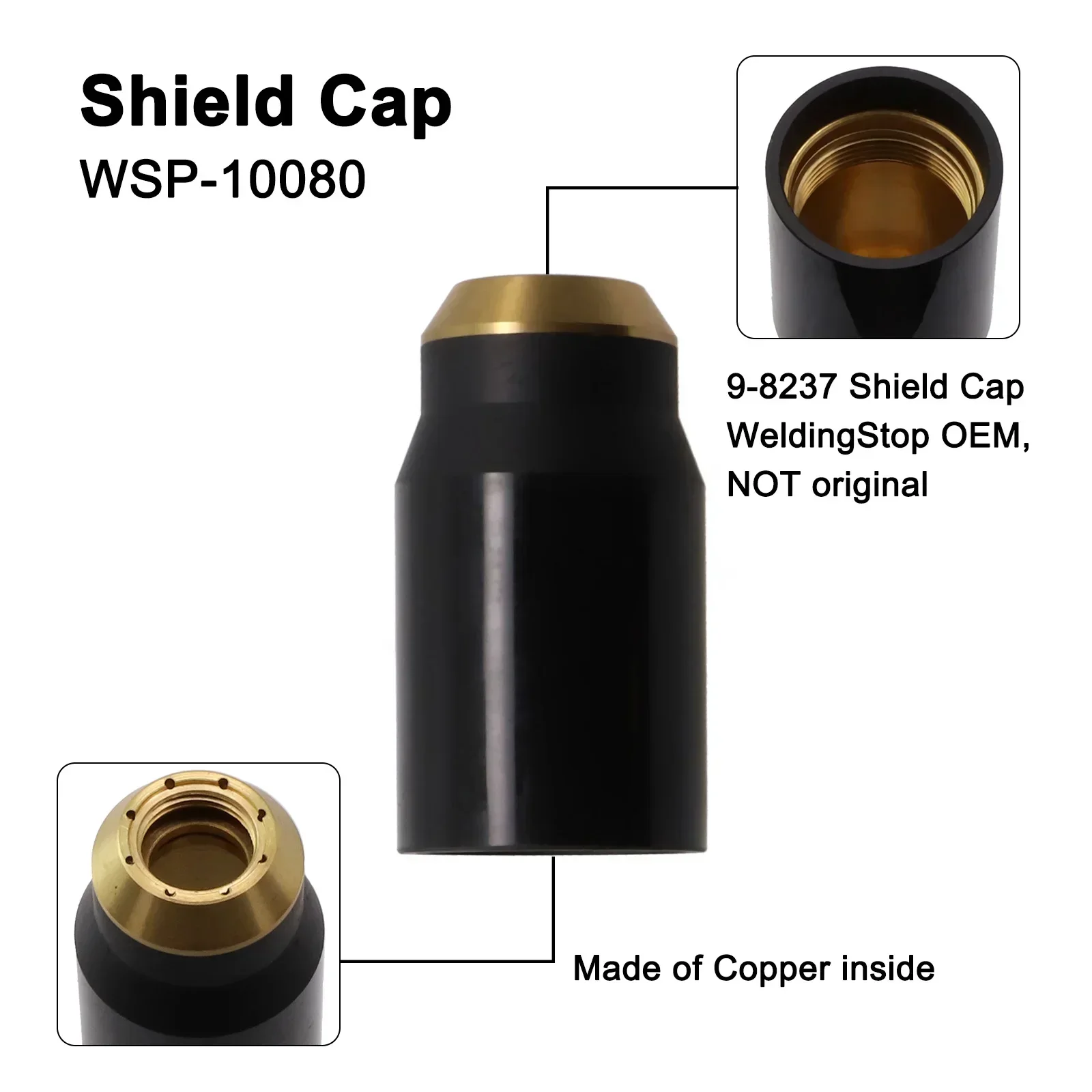 

9-8237 Plasma /// Torch Cup For Thermal Dynamics 66 / SL100 Plasma Torch // Shield Cap Welding Accessories