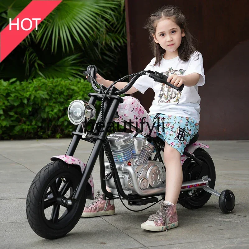 zq Electric motorcycle can seat students aged 6 to 12 Two-wheelers New