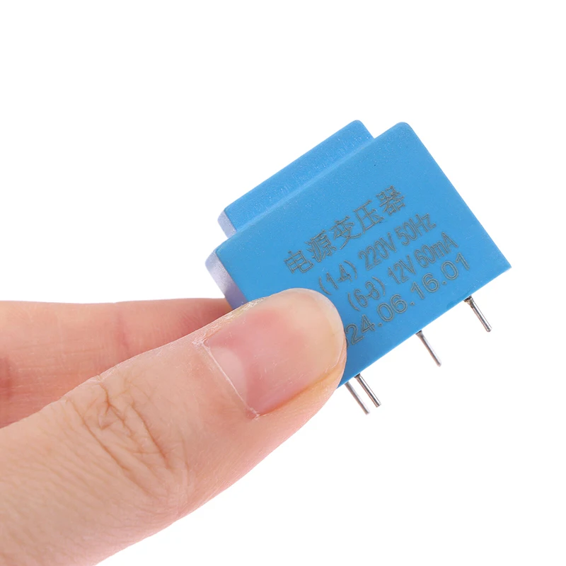 0.5W 220V to 12V Power Mini Sealed Type Plug in PCB Board 4 Pin Waterproof Encapsulated Transformer -20~+70 10x10x10cm