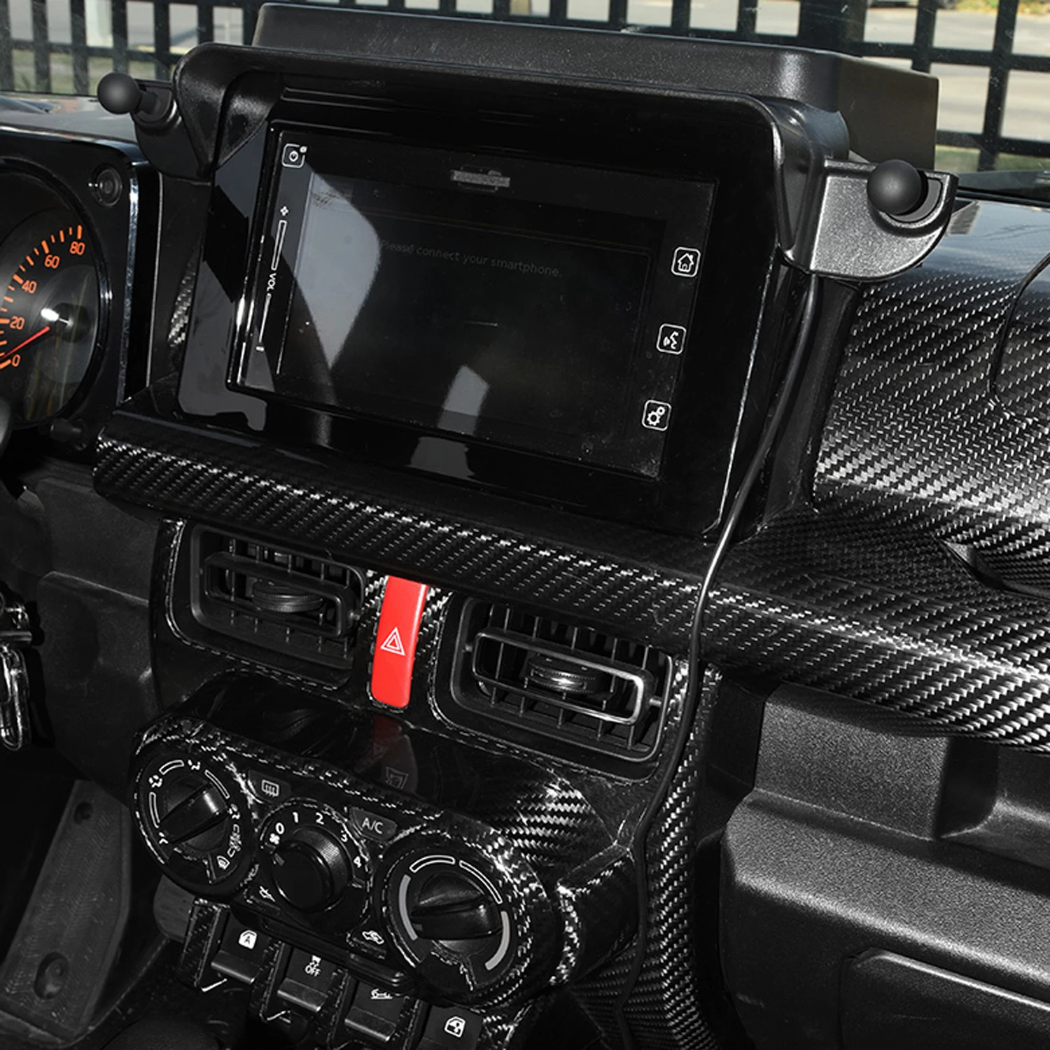 

For Suzuki Jimny (2019-2025) 3-Door Car Phone Dashboard Mount Wireless Charger Mobile Cell Phone Holder Support Accessories 1SET