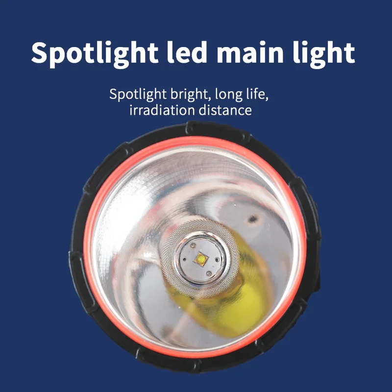 كشاف LED + COB قوي USB فانوس تخييم قابل لإعادة الشحن أضواء خارجية محمولة مقاومة للماء مصباح يدوي للعمل