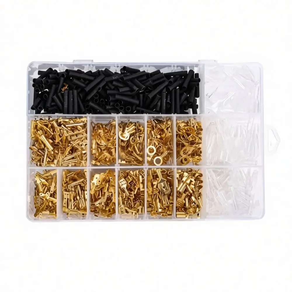 Crimping Spade Terminal Connector Assortment Kit Electrical Wire Faston Crimp Plug Insulated Automotive Repair Tool Hardware
