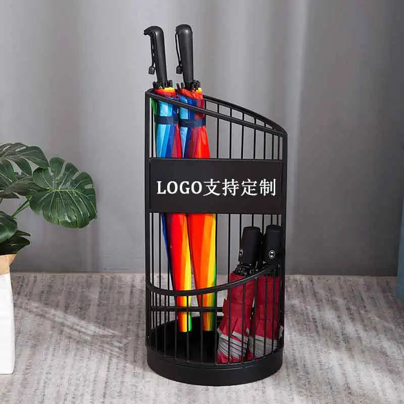 Nordic wrought iron umbrella frame storage frame umbrella barrel light luxury