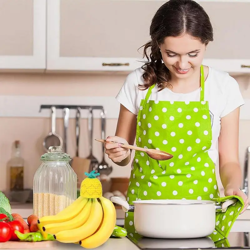 Banana Saving Hats Pokrowiec na banany wielokrotnego użytku Pokrowiec na banany Śliczny szydełkowy pokrowiec na banany wielokrotnego użytku do kuchni w domu