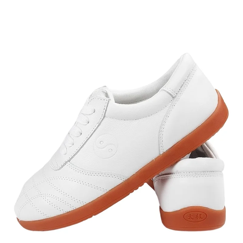 Tai Chi-Schuhe, Kampfsport, echtes Leder, Premium-Rindsleder, leicht, rutschfest, Wushu-Schuhe, bequeme Taiji-Übungsschuhe