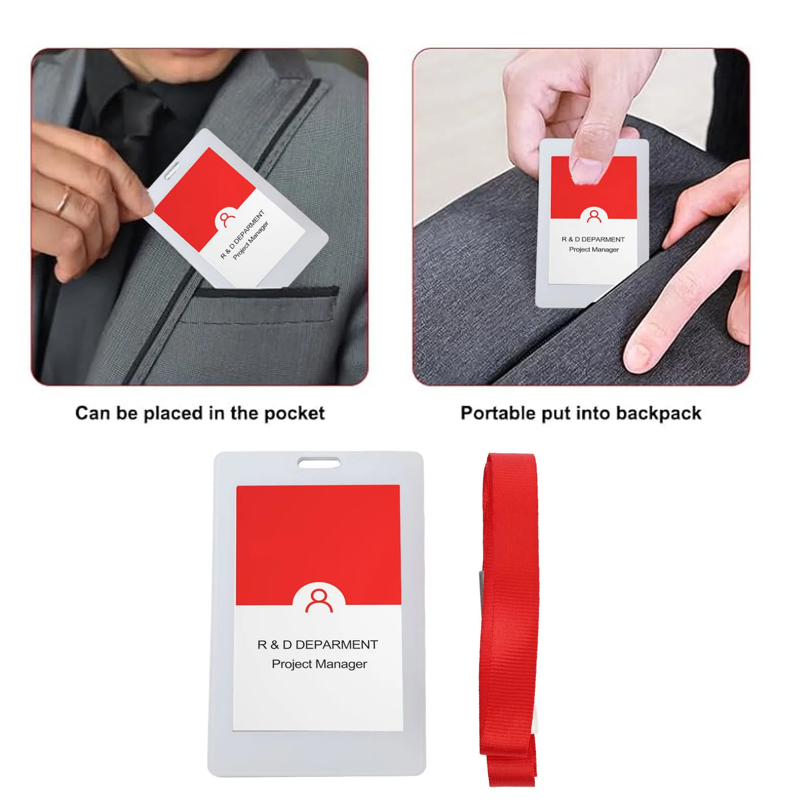 Badge elettronico per dipendenti da 4 pollici E Paper Ink Screen NFC Bluetooth Badge con nome con cordino per studenti Bushiness