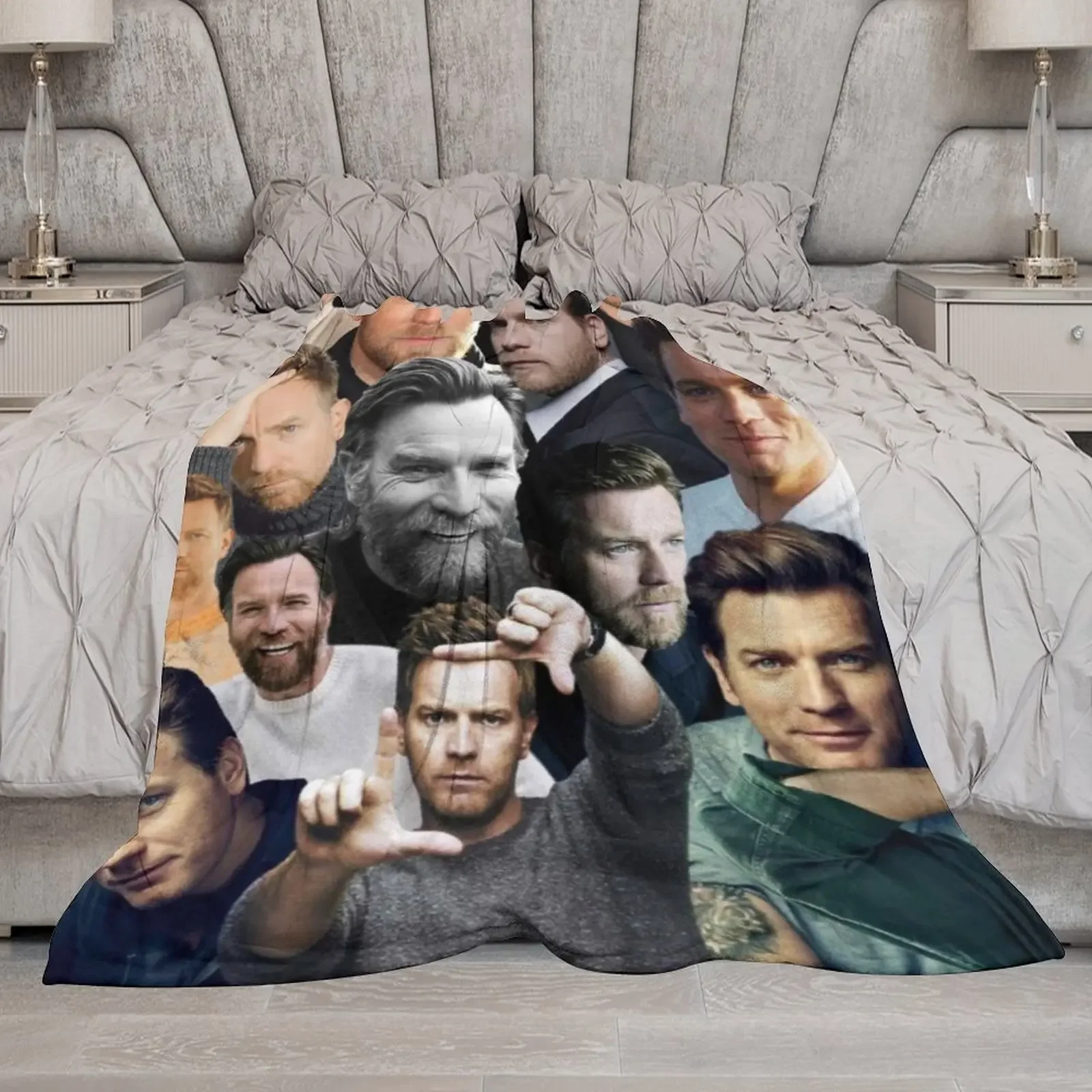 بطانية رمي الزخرفية لتزيين الأريكة ، بطانيات الشعر ، صور ملصقة ، إوان ، مكريجور #3