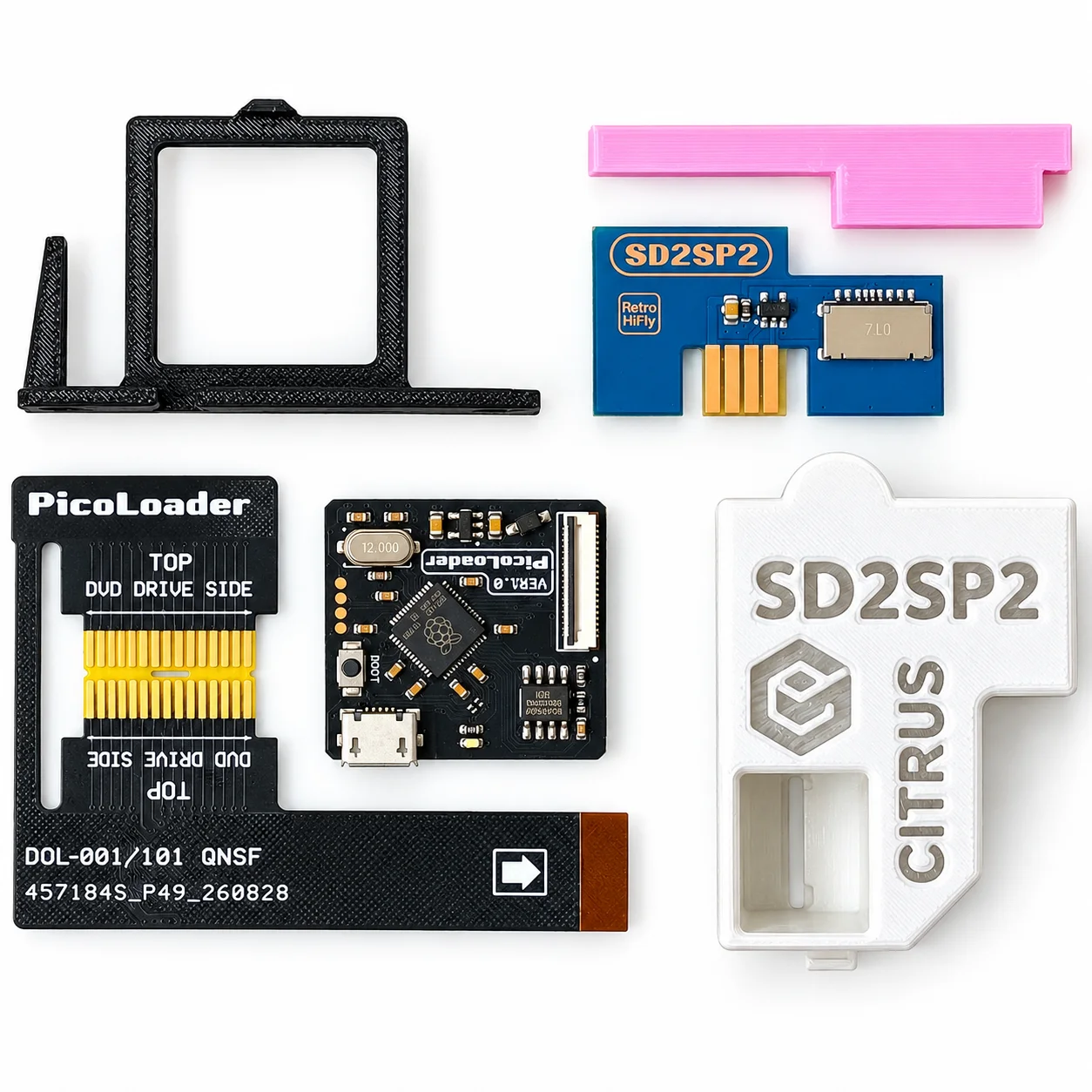 PicoLoader SD2SP2  Kit RP2040 for GameCube NGC, Solderless Installation, Open Source Programmable Board, Retro Gaming