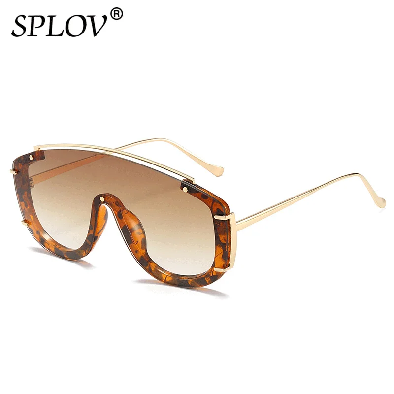 

Hot Sale New Fashion Oversized Sunglasses For Women High Quality Vintage Square Frame One Piece Sun Glasses Luxury Ins Trendy