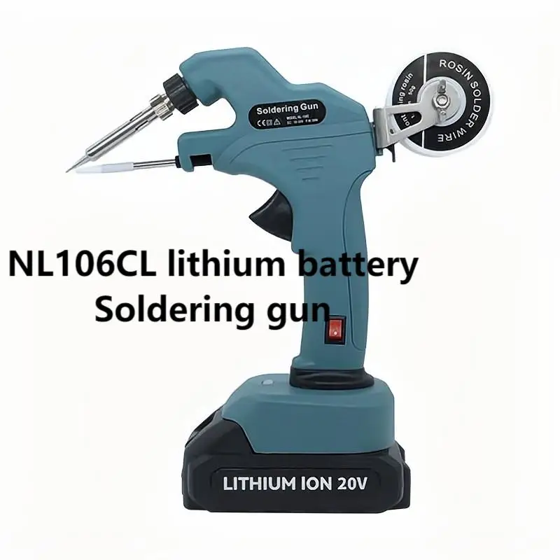 NL106CL Iithium Battery Soldering Gun Wireless Gun Soldering Iron Compatible With Black & Decker Mivoge Dwei Interface   059