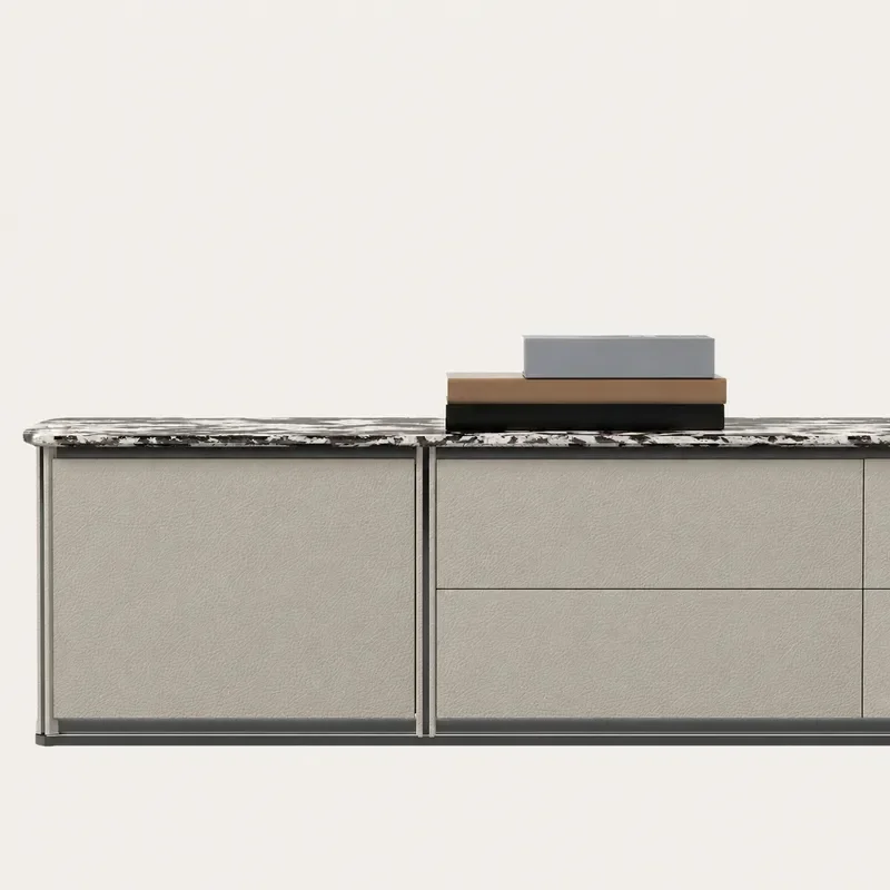 Light Luxury TV Cabinet High End Villa Living Room 2025 New Minimalist Storage Luxury Stone TV Stand Modern Furniture