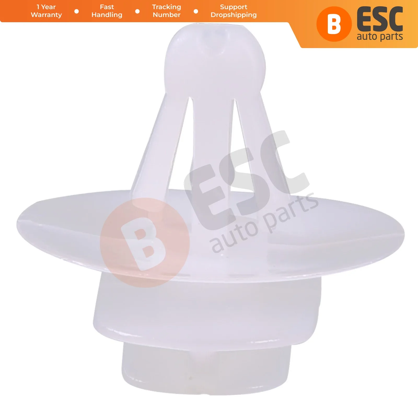 ESC ECF75 10 Pieces Side Moulding Clip White for Renault : 01470769