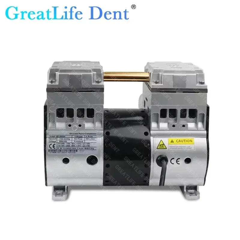 

GreatLife Dent Dental AC 550W 200L/min Oil-Free High Pressure Air Compressor Air Pump Medical Silent Small Piston Vacuum Pump