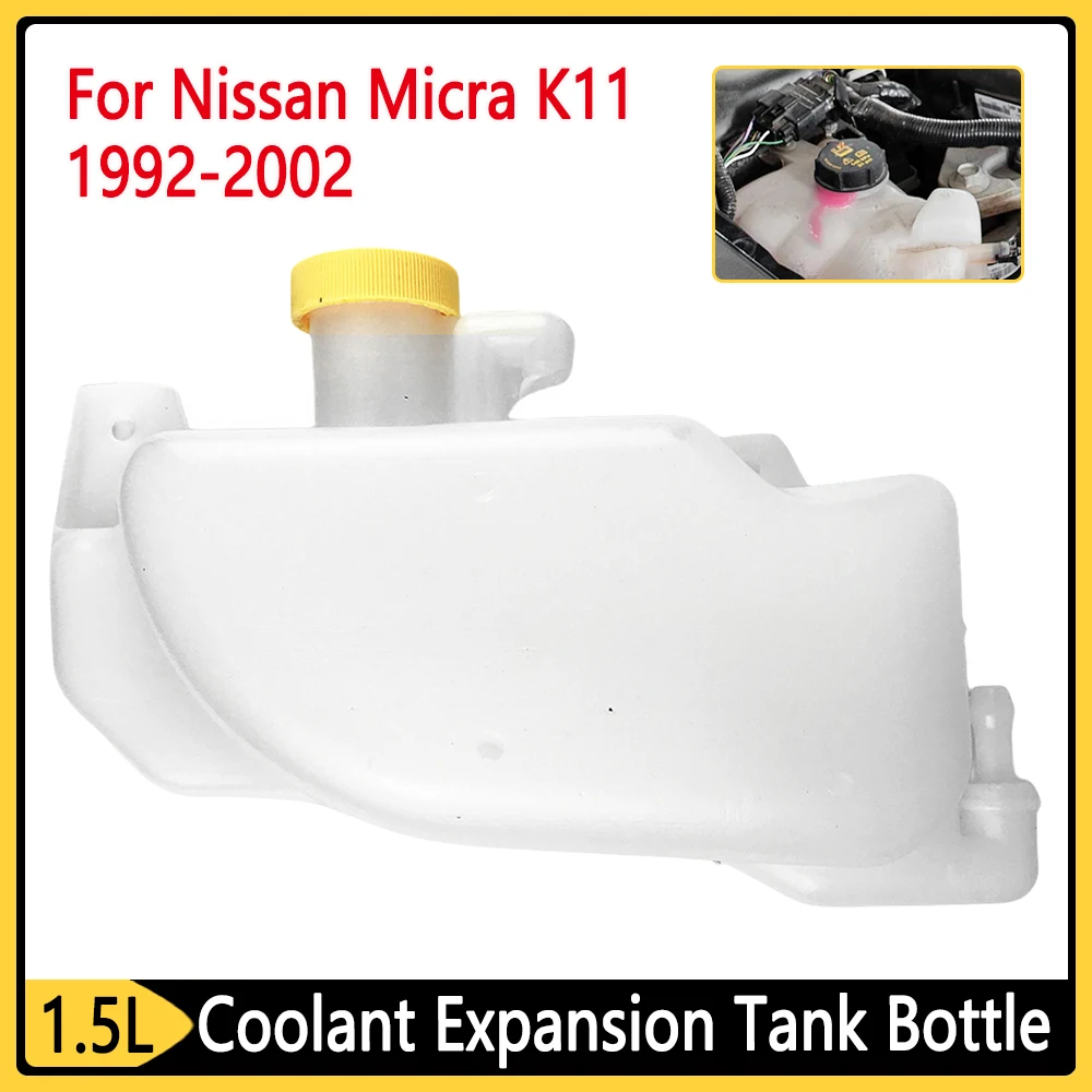 

1.5L Expansion Kettle Engine Coolant Expansion Header Bottle Tank 21710-43B01 for Nissan Micra K11 92-02 Accessories