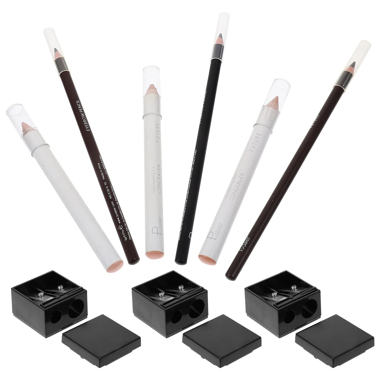 Ensemble de 3 crayons correcteurs pour sourcils, pointe de haute dureté pour outils de maquillage pour sourcils pour femmes