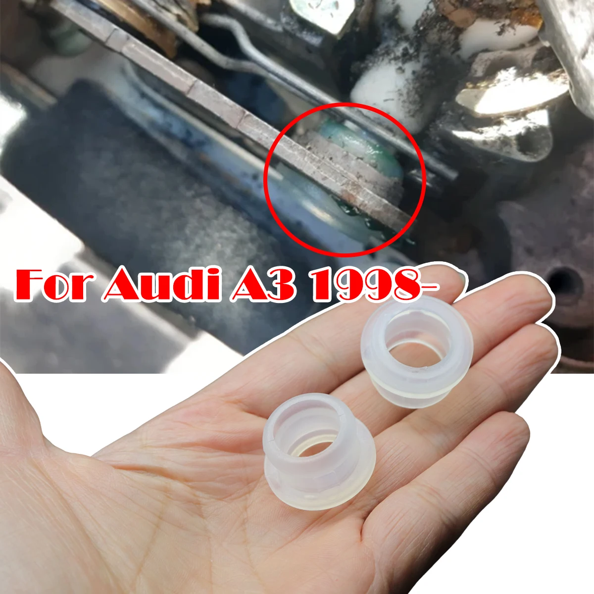 

2/3/6Pcs Gear Shifter Cable Bushing Fix For Audi A3 1998- Manual Speed Gearbox Shift Lever Rubber Sleeve Lever Rubber Pad Apron