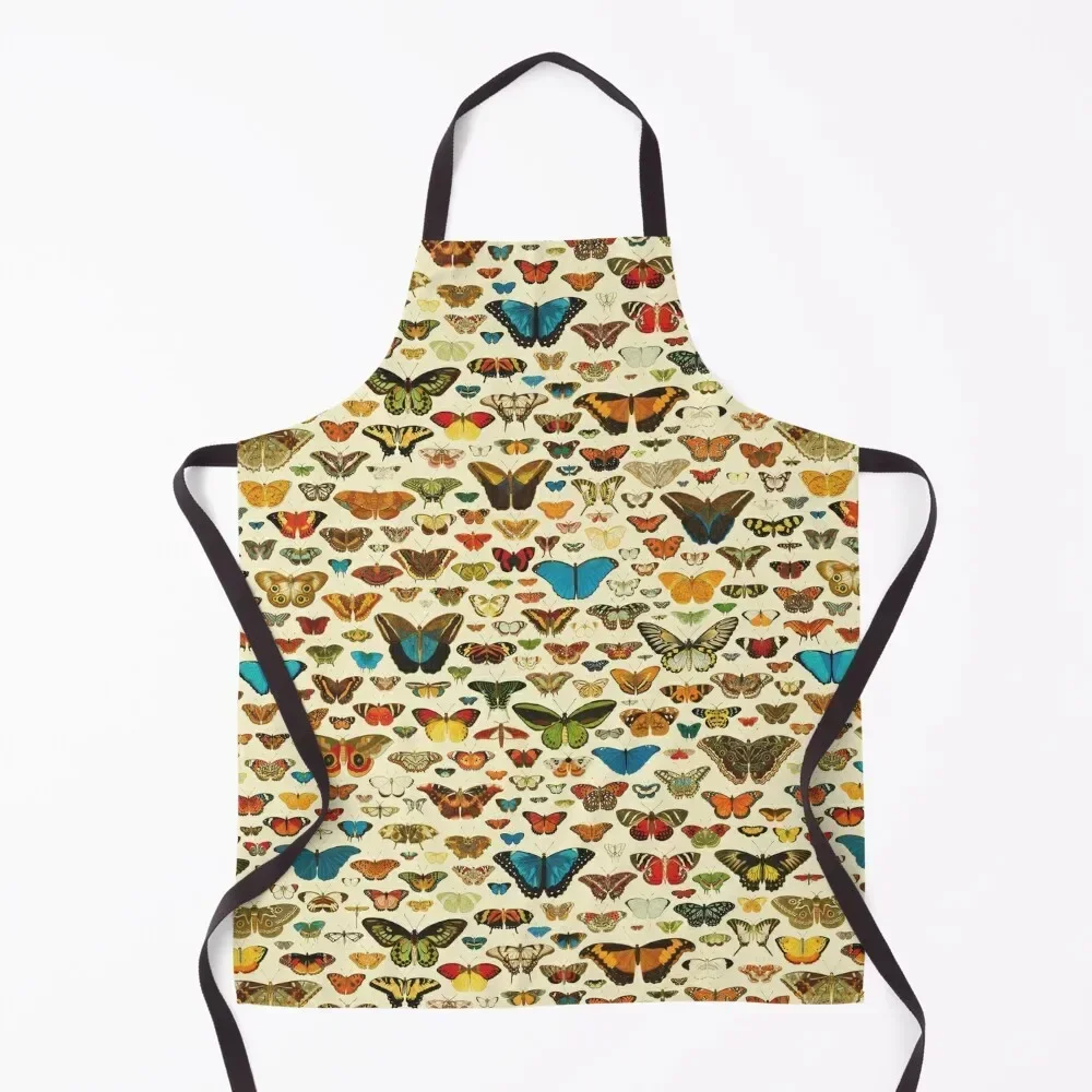 

Collection of Vintage Colorfull Butterflies Apron Kitchens For Men kitchen clothes with pockets Hairdresser Apron