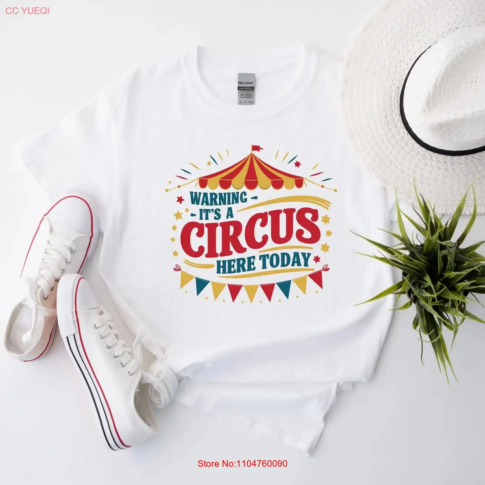 Warning It's A Circus Here Today Monkeys Staff Costume Carnival Lover T Shirt Clowns Ringmaster Funny Party vintage Washed