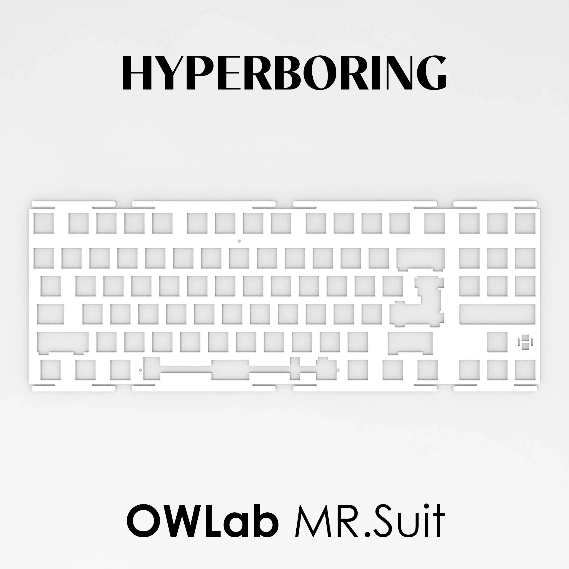 OWLab Mr.Suit80 Keyboard plates PP POM FR4 for PCB Screw in Stabilizer