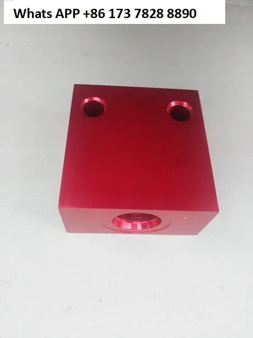 Two-position three-way oil circuit block for special threaded cartridge valve
